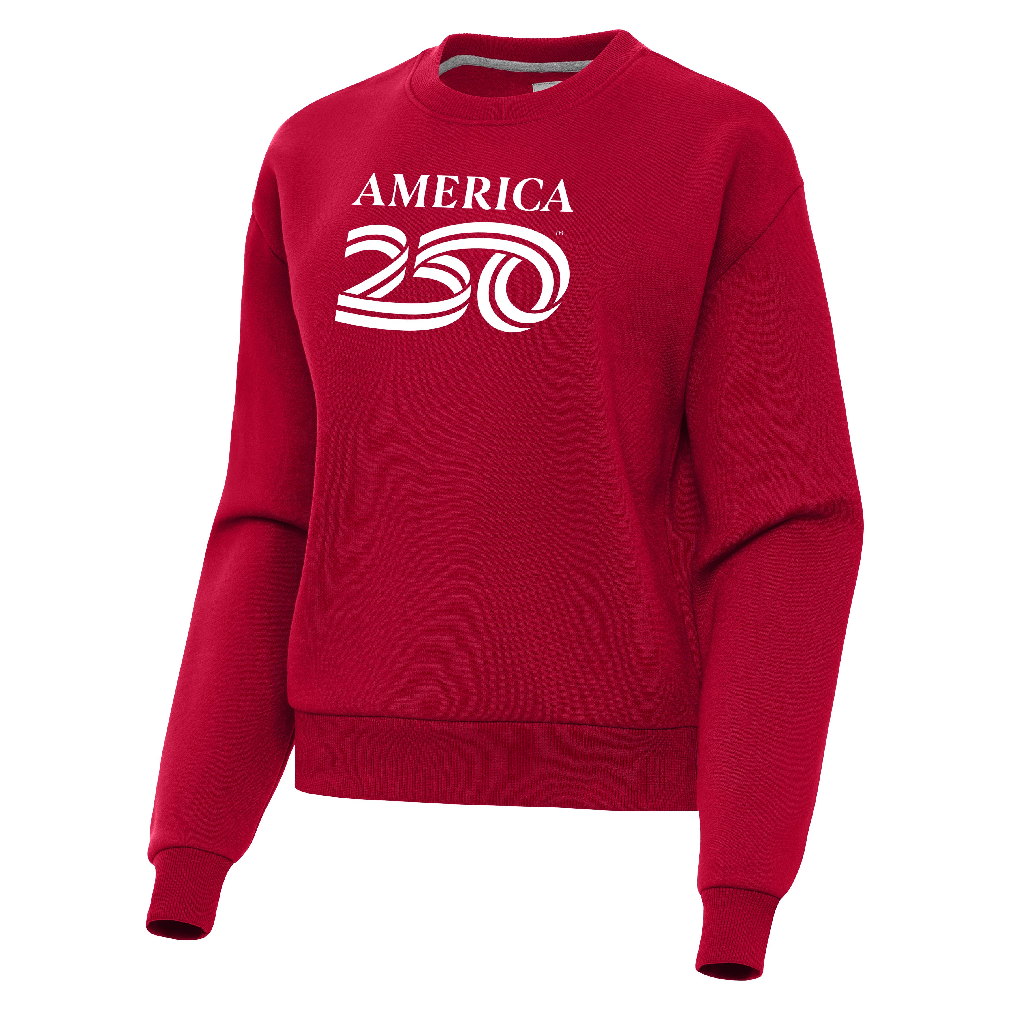 America250 Womens Victory Full Front DTF Crew Fleece - Image 3